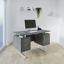 Load image into Gallery viewer, 51&quot; Compact Floating Desk in Gray Woodgrain
