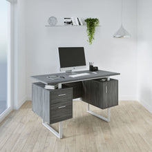 Load image into Gallery viewer, 51" Compact Floating Desk in Gray Woodgrain