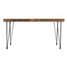 Load image into Gallery viewer, Modern 59&quot; Recycled Pine Executive Desk with Iron Legs
