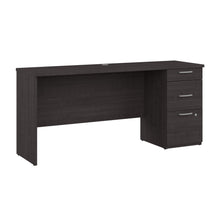 Load image into Gallery viewer, 65" Three Drawer Desk in Charcoal Maple