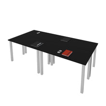 Load image into Gallery viewer, Black Modular 4-Piece 48" Desk Set