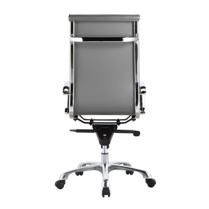 High Back Conference Chair with Tilt-Locking in Grey (Set of 2)