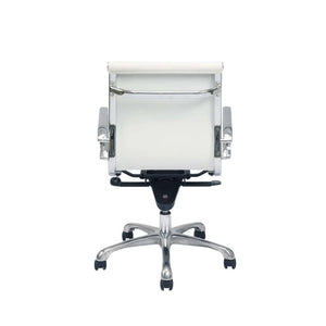 Low Back Conference Chair with Tilt-Locking in White (Set of 2)