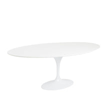 Load image into Gallery viewer, Elegant White Lacquer Oval Conference Table