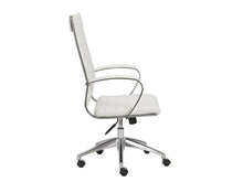 Load image into Gallery viewer, Modern White High Back Office Chair with Chrome Frame