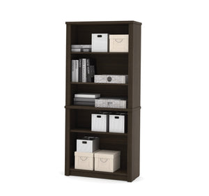 Dark Chocolate 67" Five Shelf Modular Bookcase