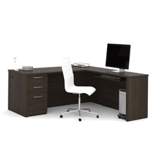 Load image into Gallery viewer, Premium Modern 71" x 76" L-Shaped Desk in Dark Chocolate