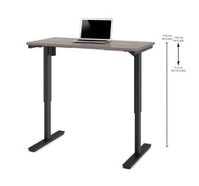 Load image into Gallery viewer, 48" Sit-Stand Electric Height Adjustable Office Desk in Bark Grey (28" - 45" H)