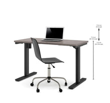 Load image into Gallery viewer, 48" Sit-Stand Electric Height Adjustable Office Desk in Bark Grey (28" - 45" H)