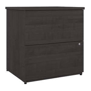 2-Drawer 28" Locking Lateral File in Charcoal Maple