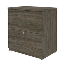 Load image into Gallery viewer, L-Shaped 71" x 71" Office Desk with Hutch in Walnut Gray