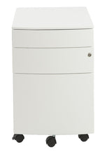 Load image into Gallery viewer, Modern Locking White File Cabinet on Premium Casters