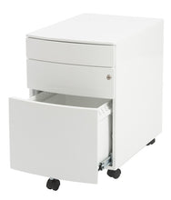 Load image into Gallery viewer, Modern Locking White File Cabinet on Premium Casters