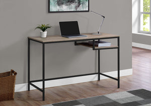 48" Computer Desk in Taupe & Black