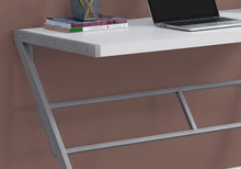 Load image into Gallery viewer, Sophisticated Silver & White 48" Office Desk w/ Z-Design