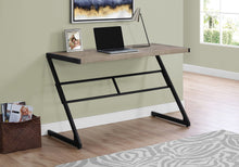 Load image into Gallery viewer, Sophisticated Taupe & Black 48" Office Desk w/ Z-Design