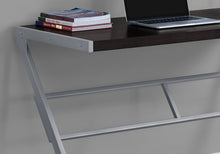Load image into Gallery viewer, Sophisticated Cappuccino & Silver 48" Office Desk w/ Z-Design