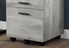 Load image into Gallery viewer, Grey Woodgrain Filing Cabinet w/ 3 Drawers