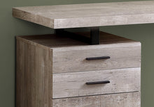 Load image into Gallery viewer, 48" Compact Computer Desk in Taupe Woodgrain w/ Black Metal