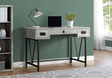 Load image into Gallery viewer, 48" Vintage-Style Grey Woodgrain Office Desk