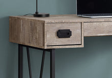 Load image into Gallery viewer, 48" Vintage-Style Taupe Woodgrain Office Desk