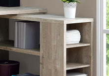 Load image into Gallery viewer, 60" L-Shaped Office Desk in Soft Taupe Woodgrain