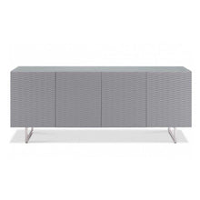 Load image into Gallery viewer, 79&quot; Storage Credenza with Wave Textured Doors in Gray
