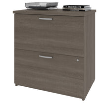 Load image into Gallery viewer, Delicate 28&quot; Bark Gray Locking File Cabinet
