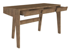Load image into Gallery viewer, 54" Asymmetrical Desk in Walnut with 3 Drawers