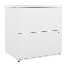 Load image into Gallery viewer, 28" Satin White Locking 2-Drawer File Cabinet