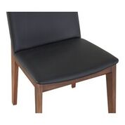 Load image into Gallery viewer, Solid Walnut and Black Faux Leather Guest or Conference Chair (Set of 2)