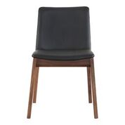 Load image into Gallery viewer, Solid Walnut and Black Faux Leather Guest or Conference Chair (Set of 2)