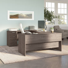 Load image into Gallery viewer, 65" Executive U-Desk in Gray Maple