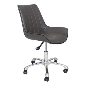 Glossy Grey Armless Guest/Conference or Office Chair