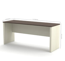 Load image into Gallery viewer, White Chocolate & Antigua 71" Narrow Executive Desk