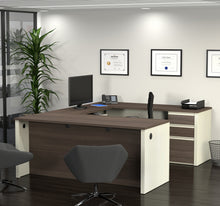 Load image into Gallery viewer, White Chocolate & Antigua Modern U-shaped Desk