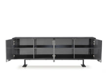 Load image into Gallery viewer, Gloss 87" Dark Gray Credenza