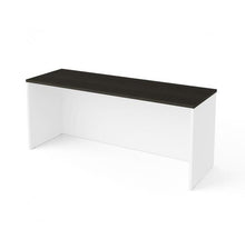 Load image into Gallery viewer, White and Dark Gray 71" Executive Desk with Matching File and Bookcase
