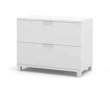 Load image into Gallery viewer, Spacious L-Shaped Office Desk with Hutch in White
