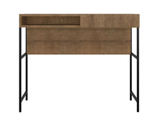 Load image into Gallery viewer, 37" Industrial Desk in Black Metal and Walnut