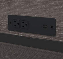 Load image into Gallery viewer, Modern Premium U-shaped Desk with Hutch in Bark Gray