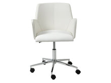 Load image into Gallery viewer, Modern White Leather Wrap-Around Office Chair