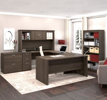 Load image into Gallery viewer, 66" Antigua Desk Set with U-Shaped Desk, File, and Bookcase