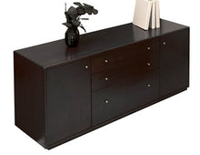 Load image into Gallery viewer, Curved Executive Desk with Optional Credenza in Wenge from Sharelle
