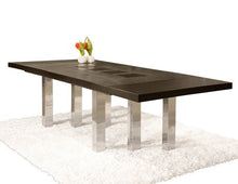 Load image into Gallery viewer, Sleek Modern Wenge & Chrome Conference Table with Extension (from 87" to 127")