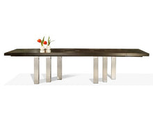 Load image into Gallery viewer, Sleek Modern Wenge & Chrome Conference Table with Extension (from 87" to 127")