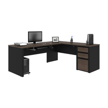 Load image into Gallery viewer, Antigua & Black 71" x 83" L-Shaped Desk with 3 Drawers