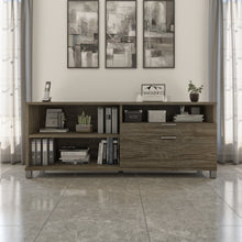 Load image into Gallery viewer, 71" Credenza with Filing Drawer in Walnut Gray