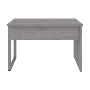 Petite 47" Office Desk in Platinum Gray with U-Shaped Metal Leg