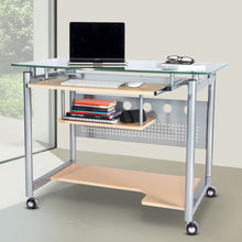 Load image into Gallery viewer, 40&quot; Mobile Workstation in Maple and Silver
